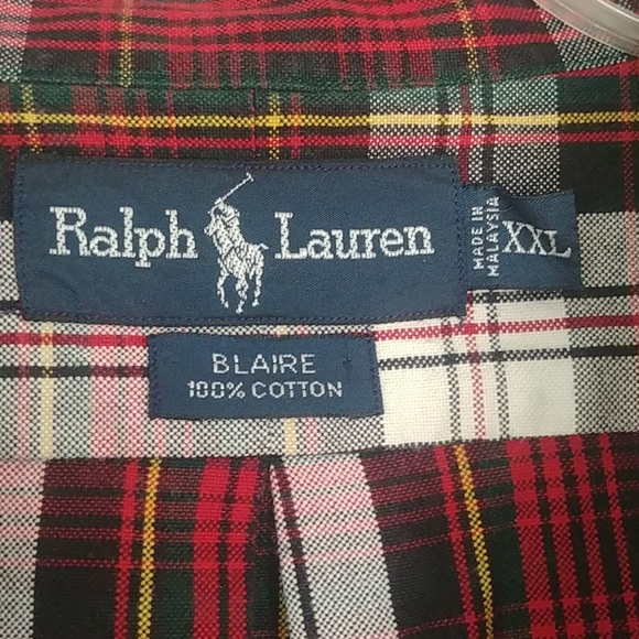 Ralph Lauren Long Sleeve Plaid Shirt Xxl - Picture 2 of 4
